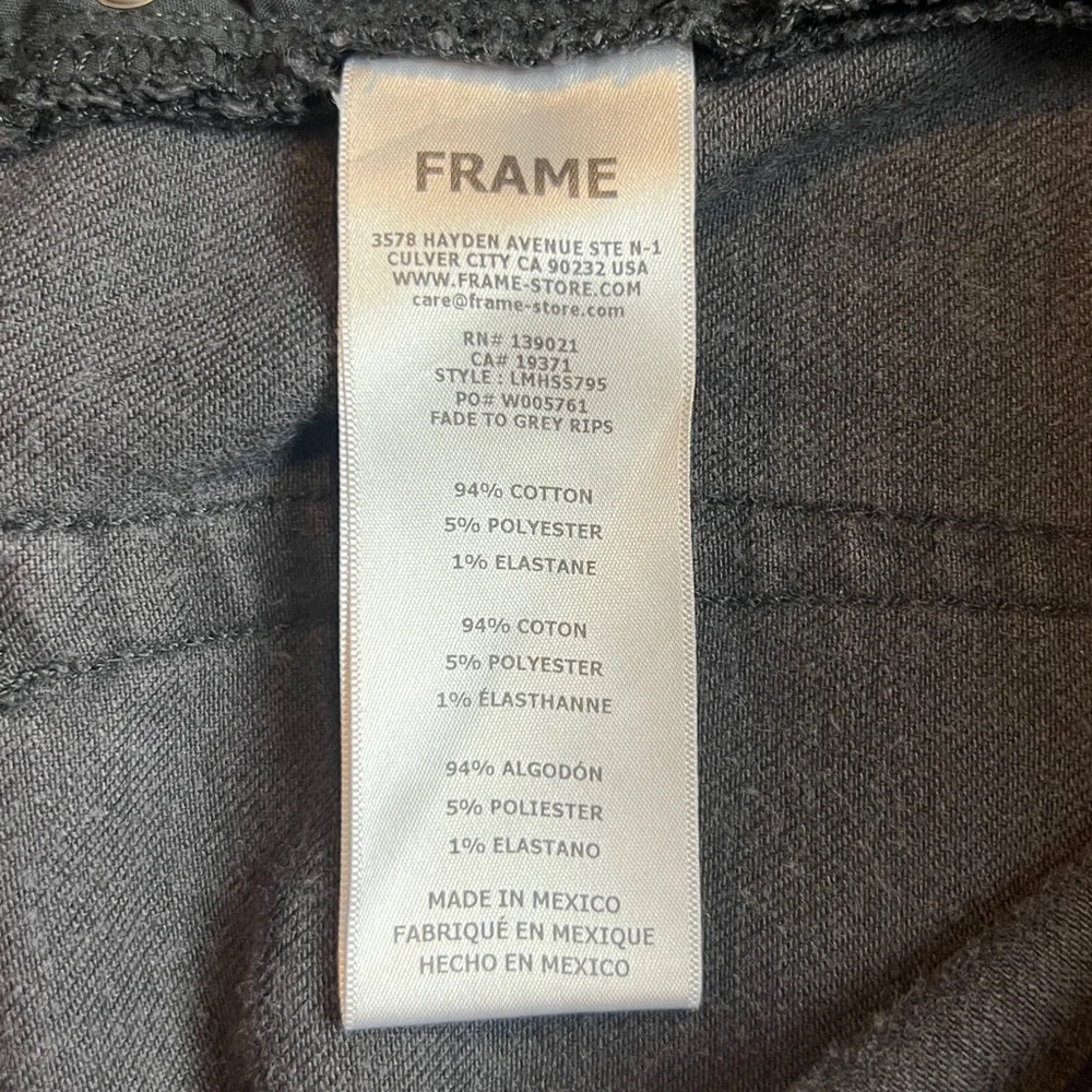 NWT’S Frame Jagger Mid- Rise True Skinny Fit Black Jeans SZ 38 (Fast Shipping)